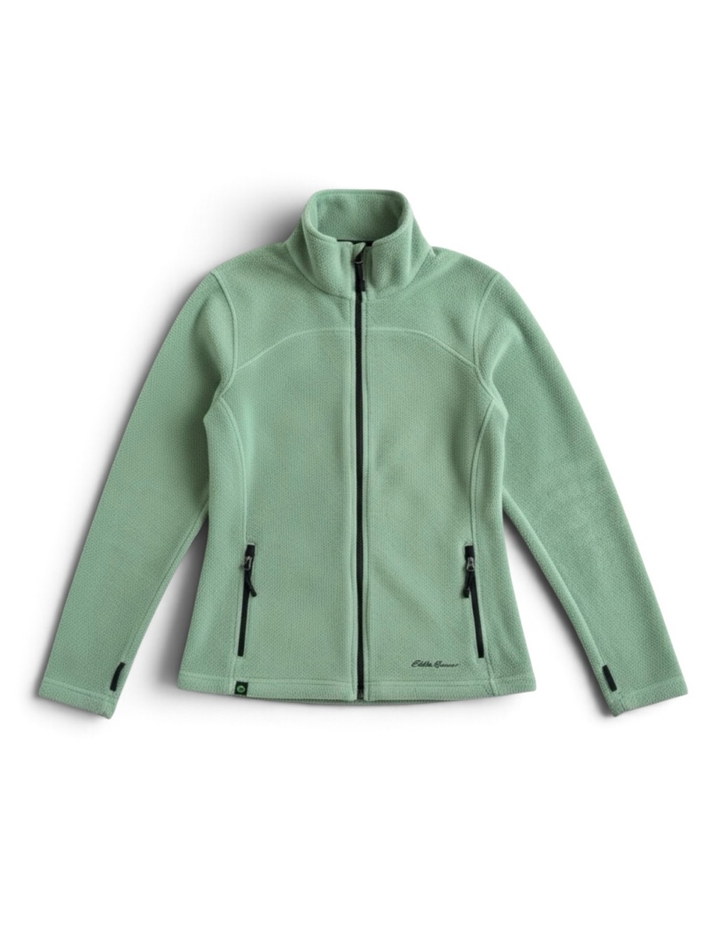 Eddie Bauer Polartec Eco Fleece Zip Jacket Outdoor Hiking Travel Sage Green S